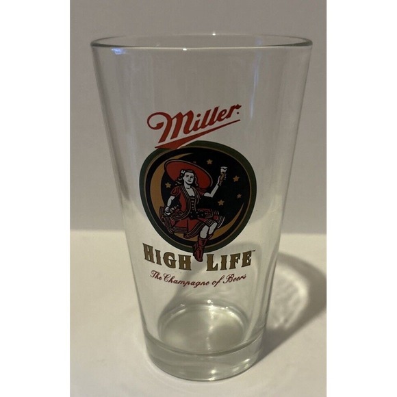 Sally Miller Other - VTG Barware MILLER HIGH LIFE‎ Beer Glass Girl Woman Lady on the Moon